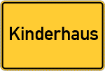 Place name sign Kinderhaus