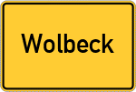 Place name sign Wolbeck