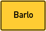 Place name sign Barlo, Westfalen