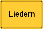 Place name sign Liedern