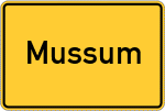 Place name sign Mussum