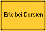 Place name sign Erle bei Dorsten