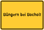 Place name sign Büngern bei Bocholt