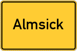 Place name sign Almsick