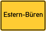 Place name sign Estern-Büren
