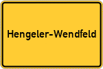 Place name sign Hengeler-Wendfeld