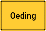 Place name sign Oeding