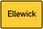 Place name sign Ellewick