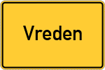 Place name sign Vreden