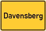 Place name sign Davensberg
