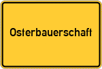 Place name sign Osterbauerschaft, Westfalen