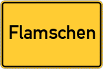Place name sign Flamschen, Westfalen