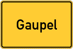 Place name sign Gaupel, Westfalen
