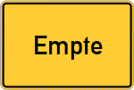 Place name sign Empte