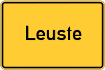 Place name sign Leuste