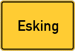Place name sign Esking