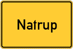 Place name sign Natrup