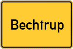 Place name sign Bechtrup