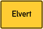 Place name sign Elvert