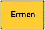 Place name sign Ermen