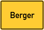 Place name sign Berger