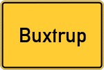 Place name sign Buxtrup