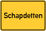 Place name sign Schapdetten
