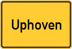Place name sign Uphoven