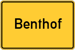 Place name sign Benthof, Kreis Lüdinghausen