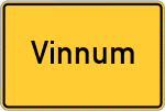 Place name sign Vinnum
