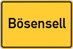 Place name sign Bösensell