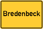 Place name sign Bredenbeck, Westfalen