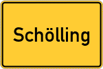 Place name sign Schölling, Westfalen