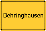 Place name sign Behringhausen