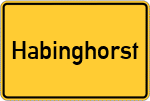 Place name sign Habinghorst