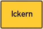 Place name sign Ickern