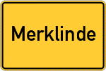 Place name sign Merklinde