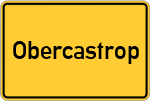 Place name sign Obercastrop