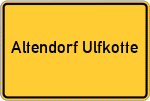 Place name sign Altendorf Ulfkotte