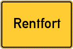 Place name sign Rentfort