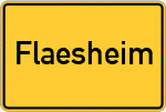 Place name sign Flaesheim