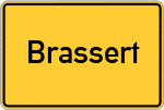 Place name sign Brassert, Westfalen