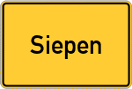 Place name sign Siepen