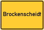 Place name sign Brockenscheidt