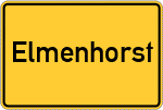 Place name sign Elmenhorst