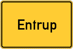 Place name sign Entrup, Westfalen