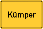 Place name sign Kümper