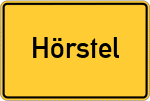 Place name sign Hörstel