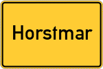 Place name sign Horstmar