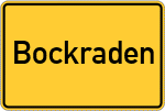 Place name sign Bockraden